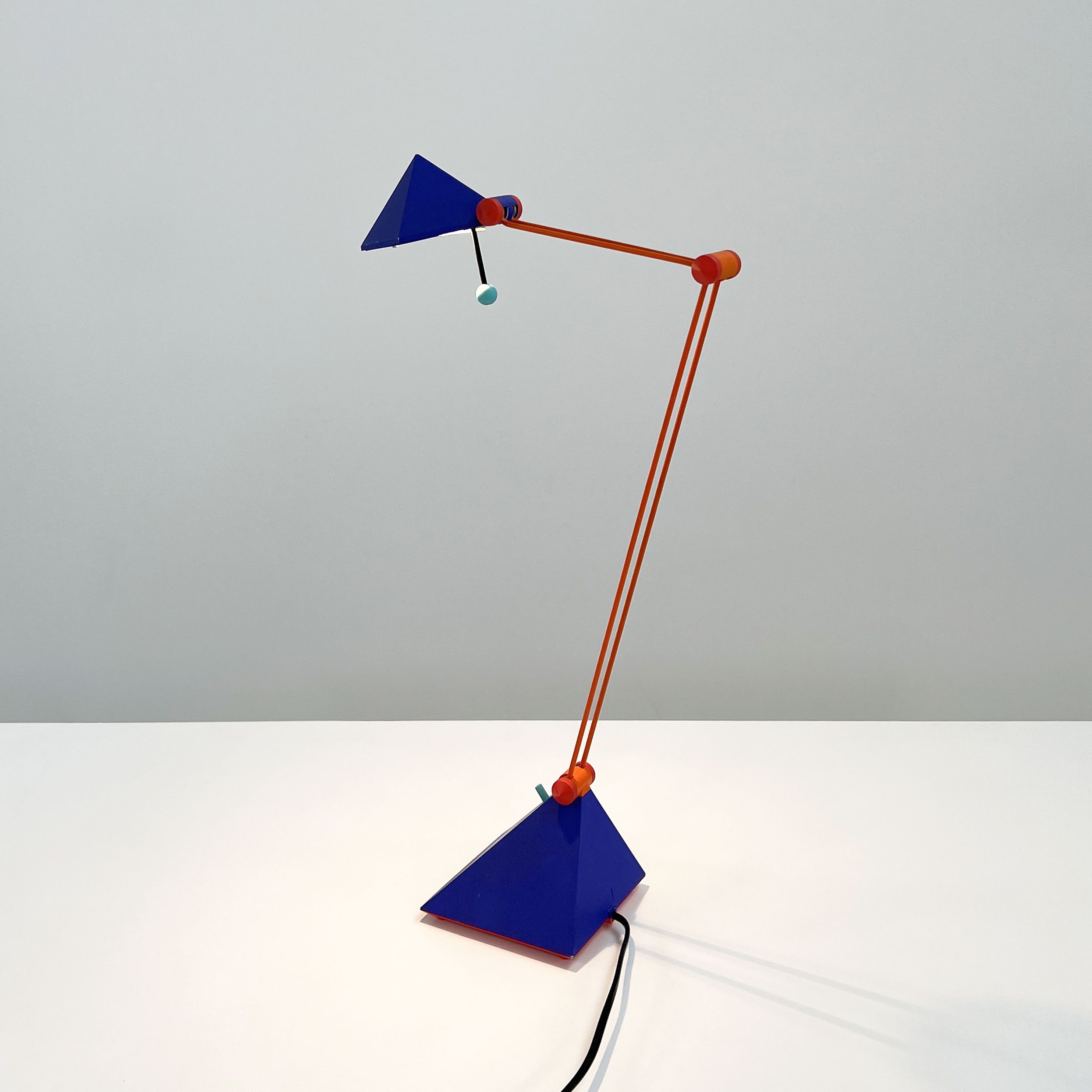 Blue desk lamp by Lungean & Pellmann for Brilliant Leuchten Germany, 1980