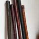 Old golf bag with 7 vintage clubs