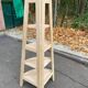 Vintage 5-Tier Solid Wood Quarter-Round Corner Shelf