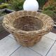 Cache pot rond "king size " en rotin vintage années 70