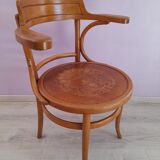 Fauteuil de bureau en bois courbé