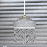 Art Deco frosted glass pendant light