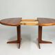 Danish teak round dining table extendable vintage design
