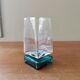 Suite of 6 square glasses blown feet
