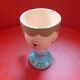 Wooden shell, hand painted, little girl, year 50