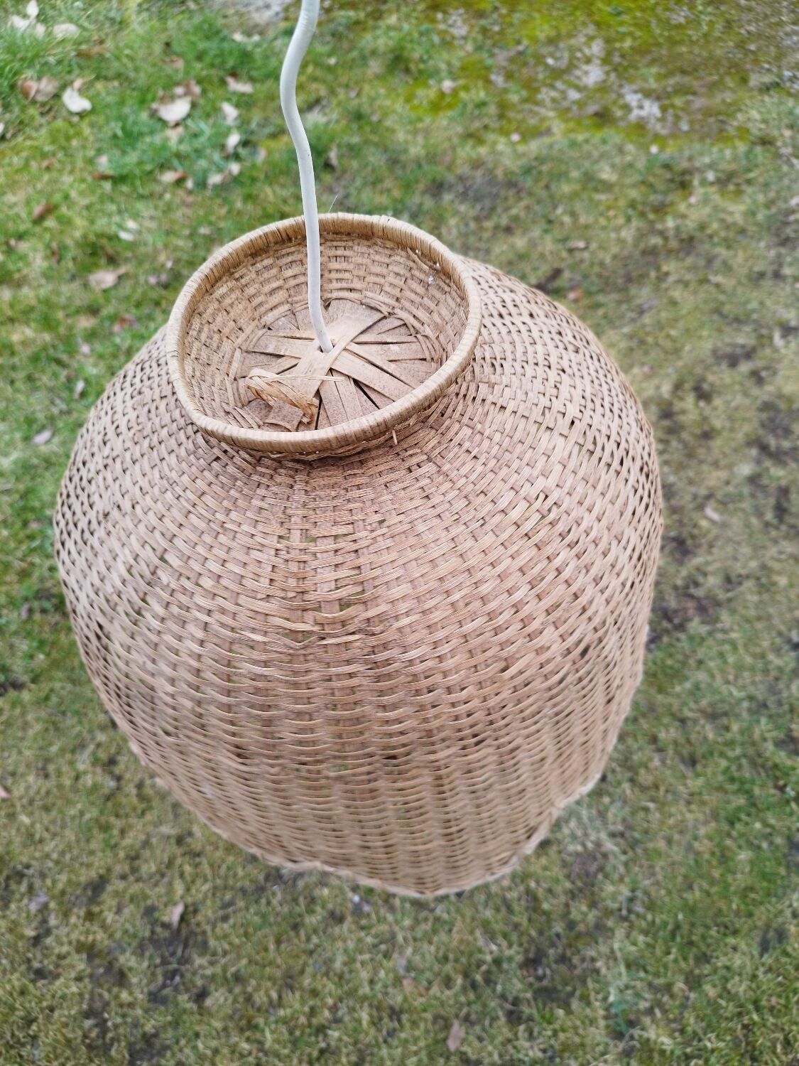 Suspension lampshade rattan straw