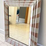 Antique wooden mirror hand-painted.