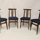 Set of 4 chairs from the 60s/70s, M. Zieliński type 200/100B. Ref Macha