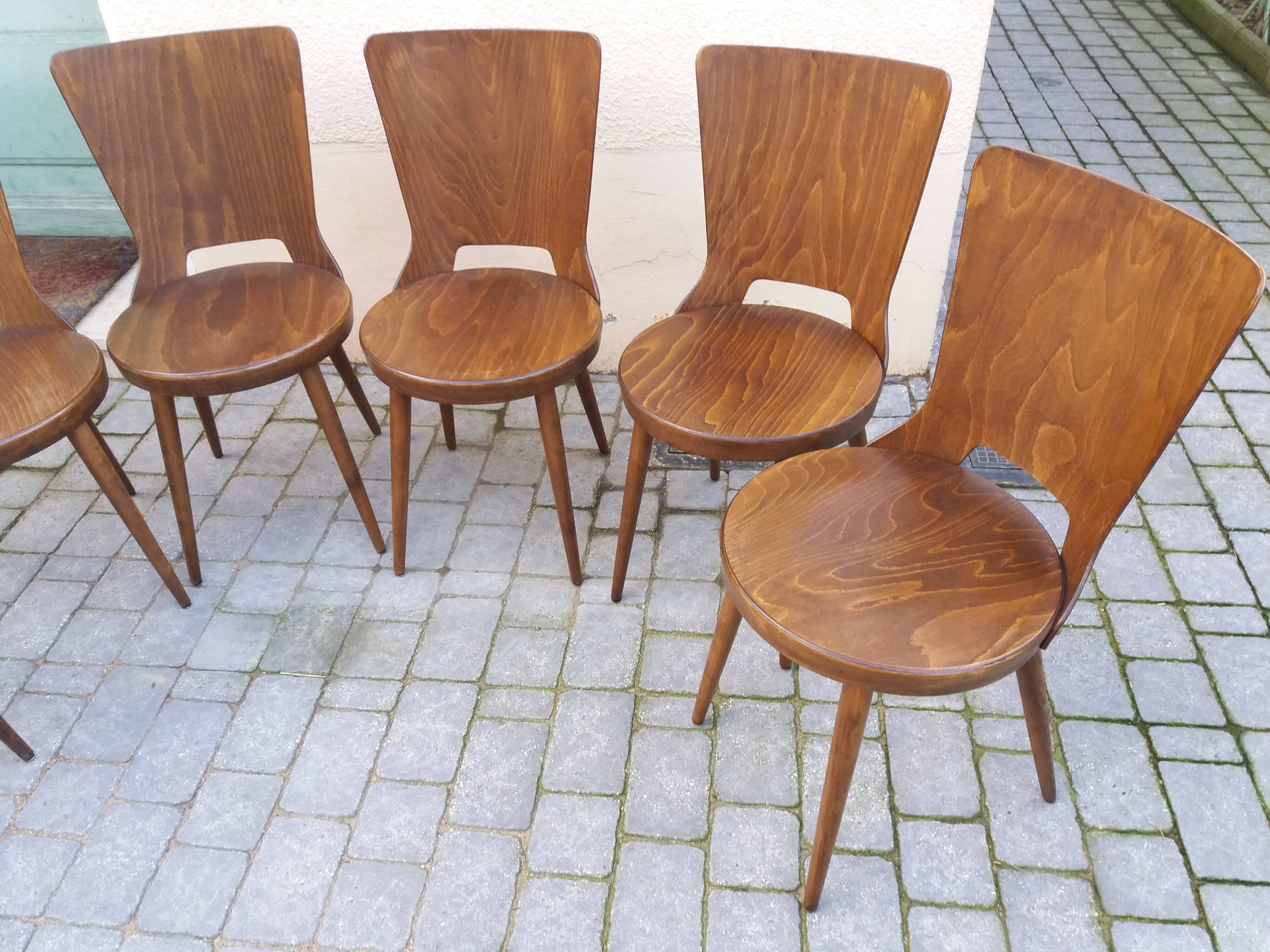 Set of 4 chairs "model dove" baumann