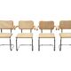 Set of 4 Cesca chairs model B64 with armrests Cesca Marcel breuer design