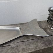 Large stainless steel fish platter signed Jean Couzon