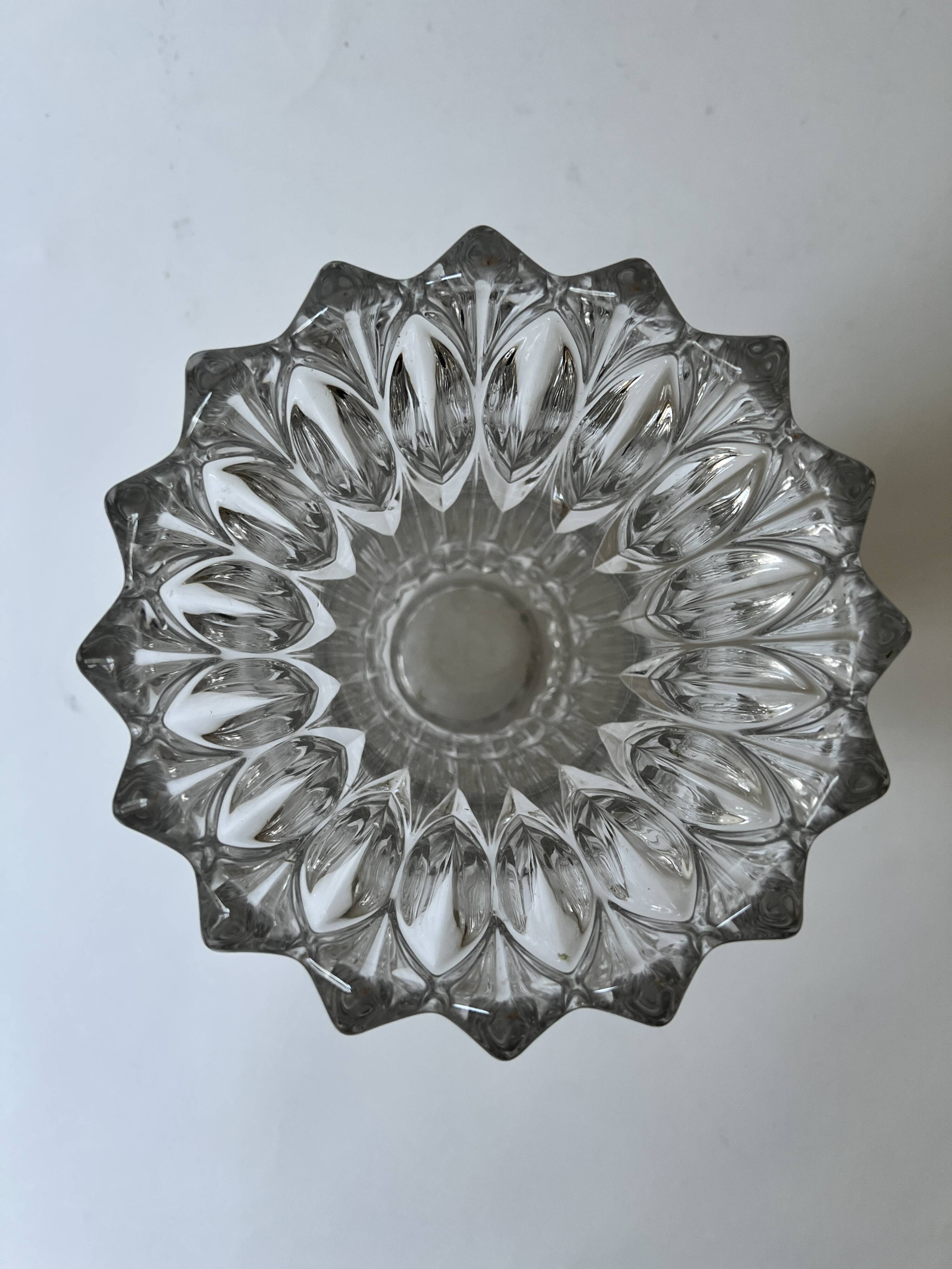 Large cut crystal vase