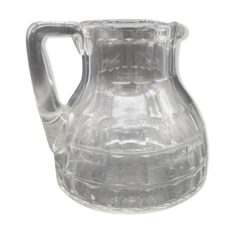 Crystal brocc jug signed Baccarat model Charmes