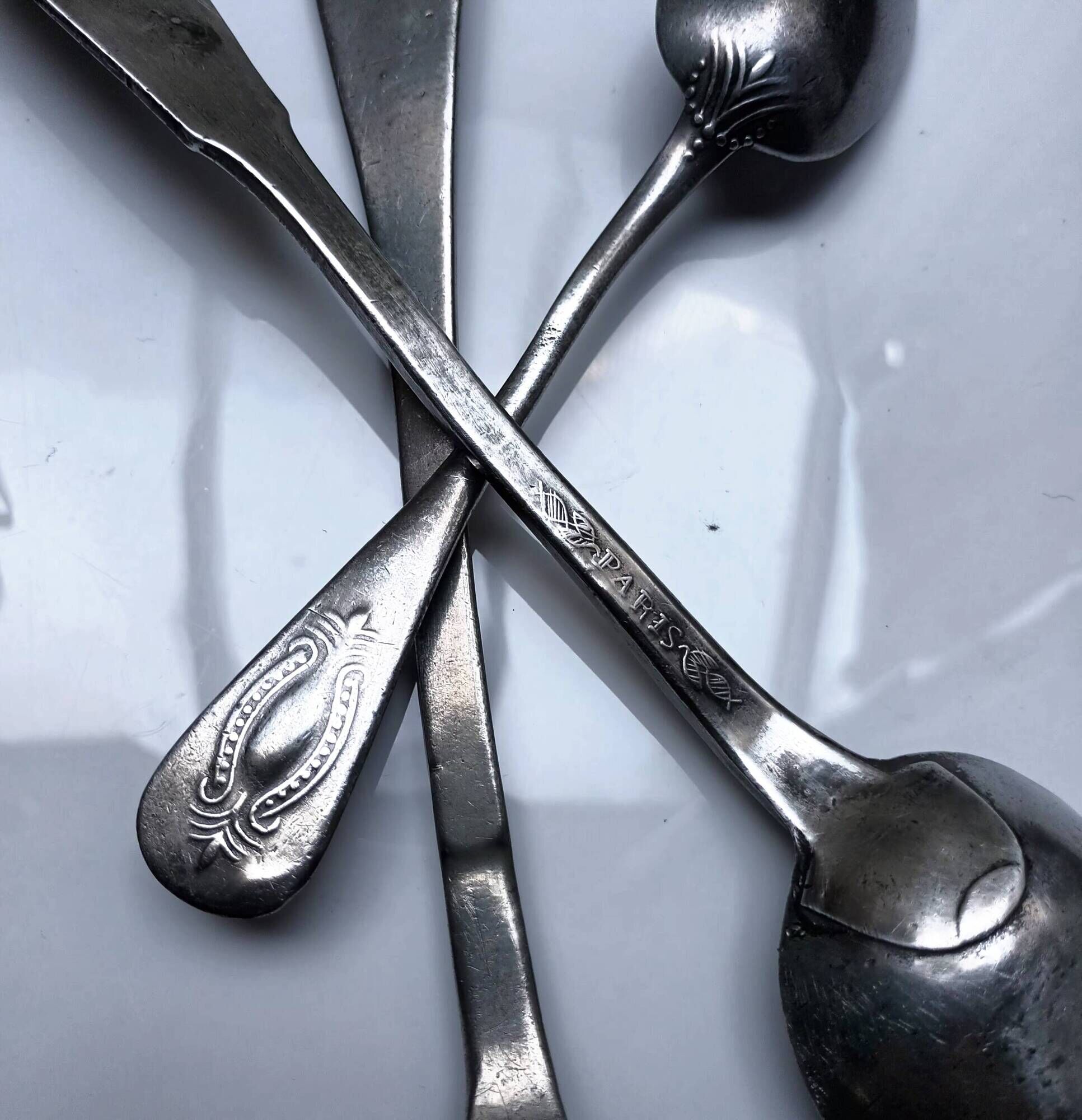 3 antique stew spoons from the 18th century