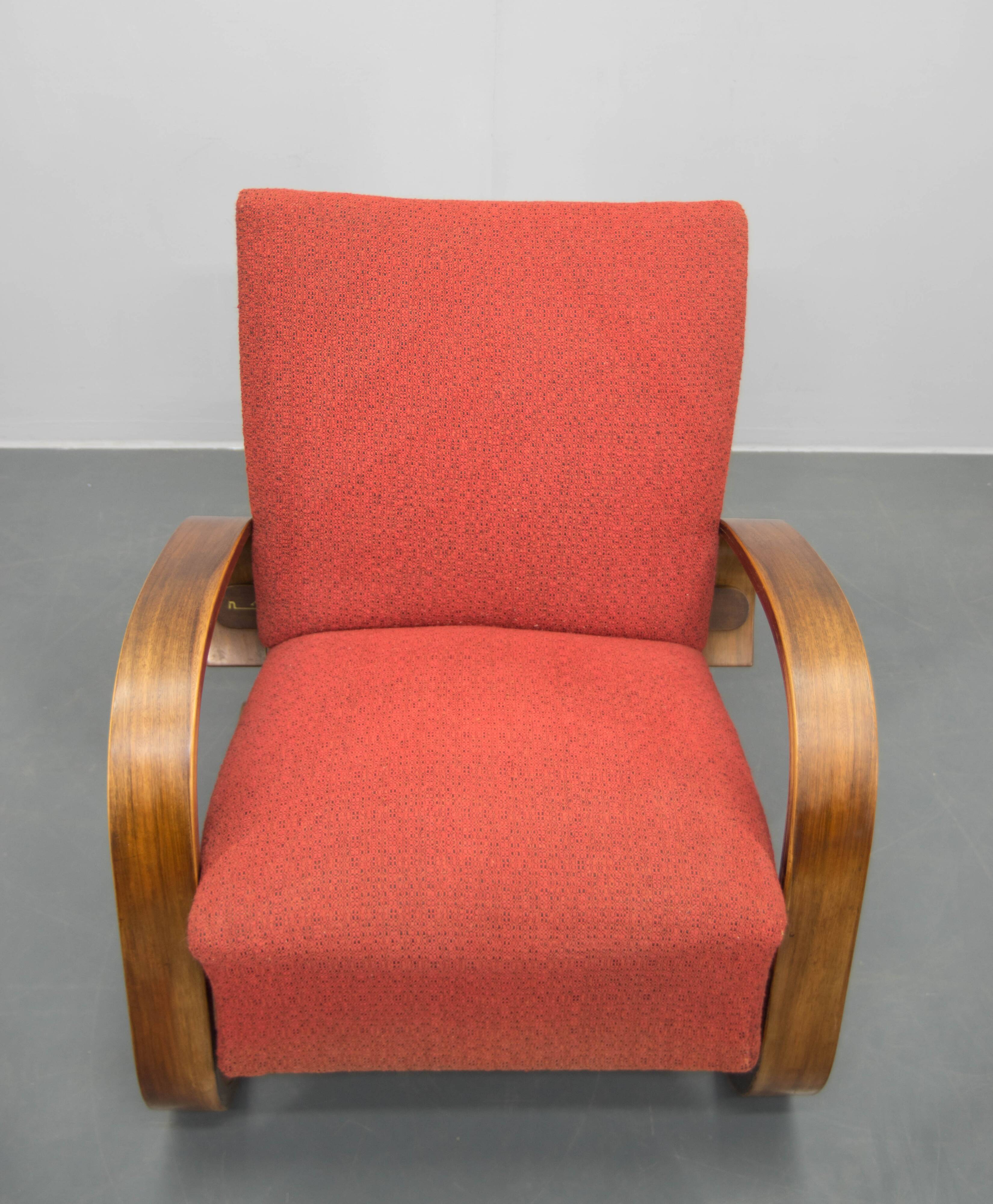 Rare Armchair in Alvar Alto Style by Navratil, 1930s, Labeled