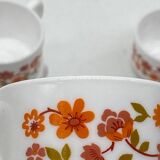 ARCOPAL France coffee cup service SCANIA, vintage, flowers