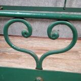 Rare Venetian Napoleon III period rest bench in cast iron and sheet metal