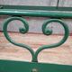 Rare Venetian Napoleon III period rest bench in cast iron and sheet metal