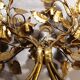Pair of gold metal wall lights