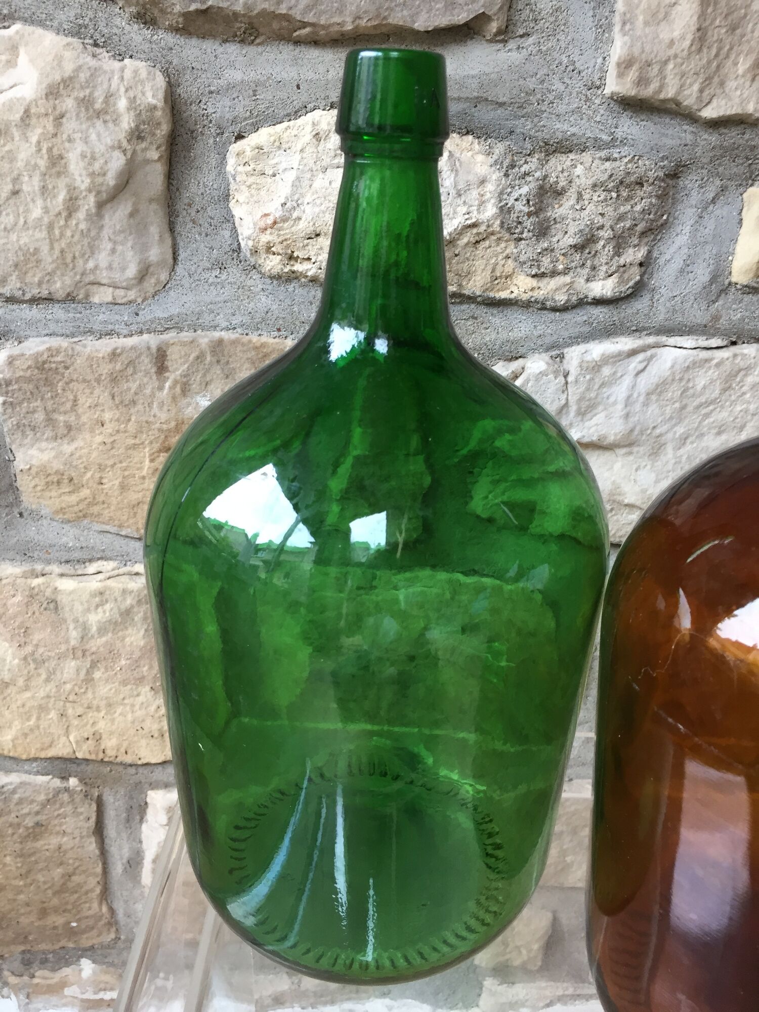 Lot of two demijohns