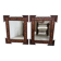 Pair of wooden mirrors in tramp art style