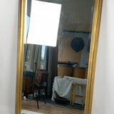 Beveled mirror gilded leaf XXth, 142x82 cm