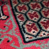 Algerian vintage carpet berber handmade 101cm x 215cm 1970s, 1c404