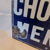 Menier Chocolat antique double-sided enamelled plate