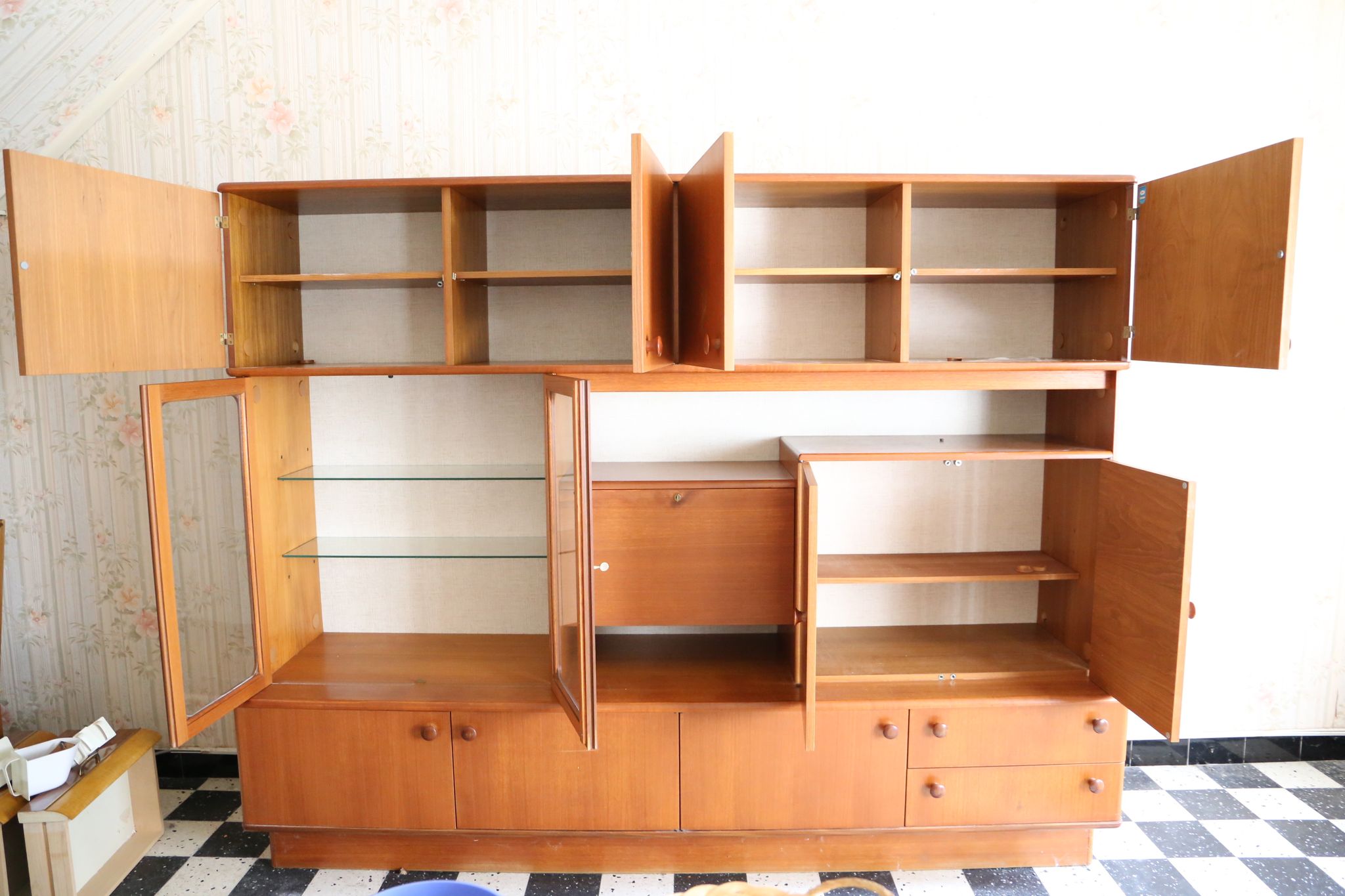 Buffet Living in teak, made in France, 60