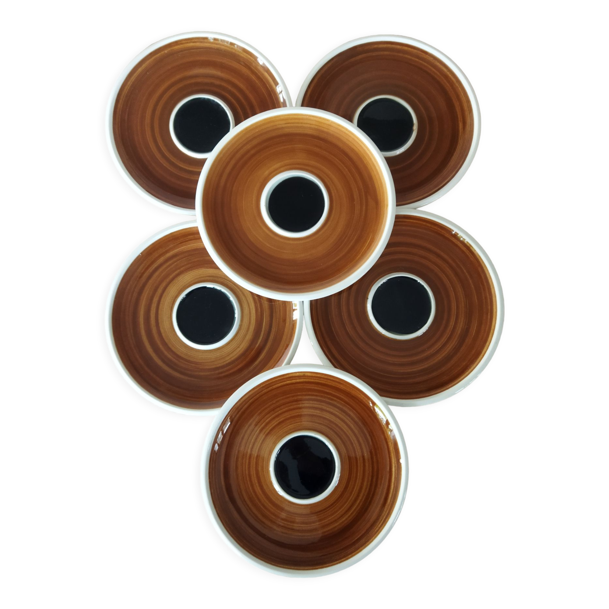 Lot de 6 soucoupes Kimono Boch La Louvière