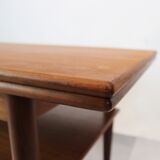 Table basse en teck avec rallonges de style danois des années 1960