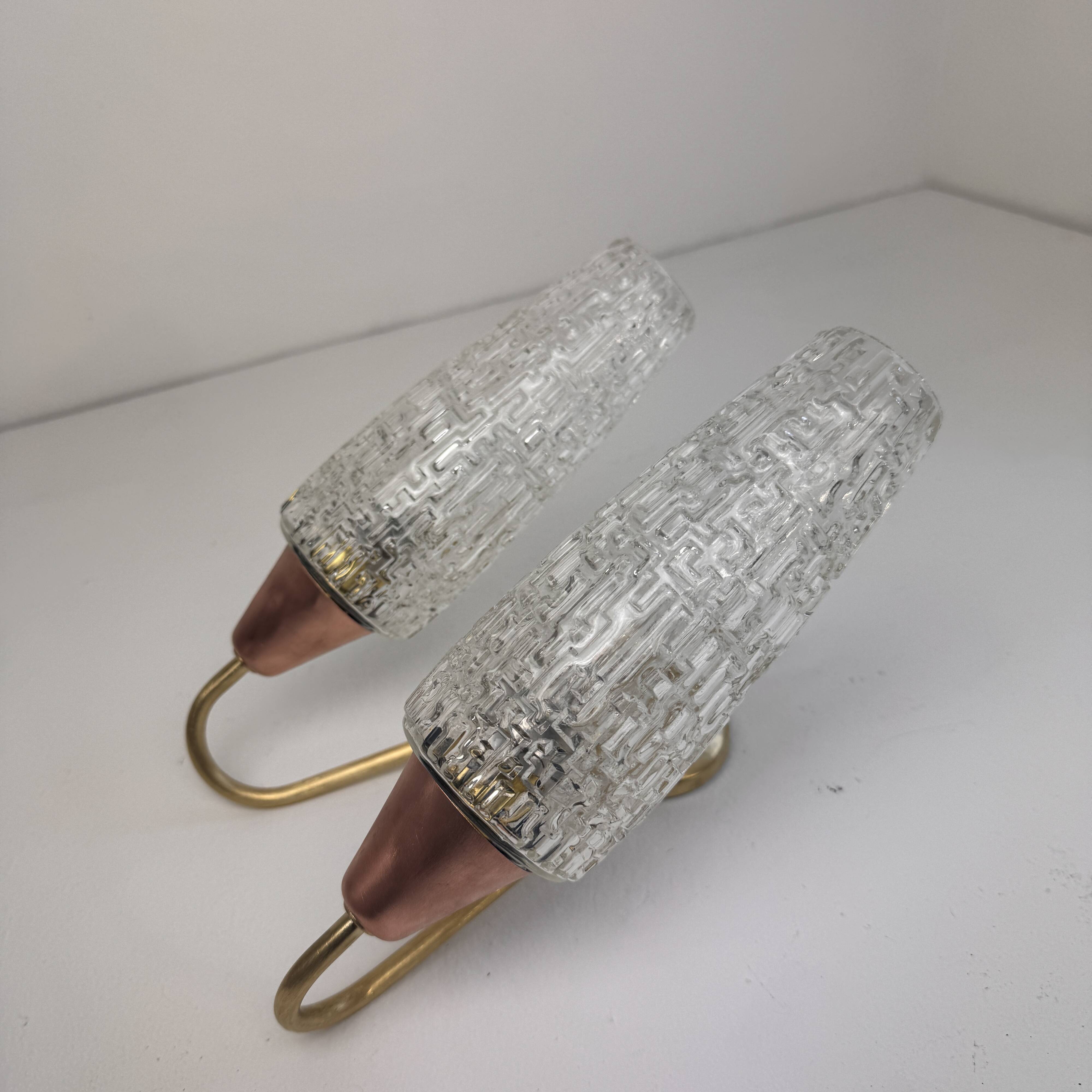 Pair of vintage double wall sconces "Maison Arlus"