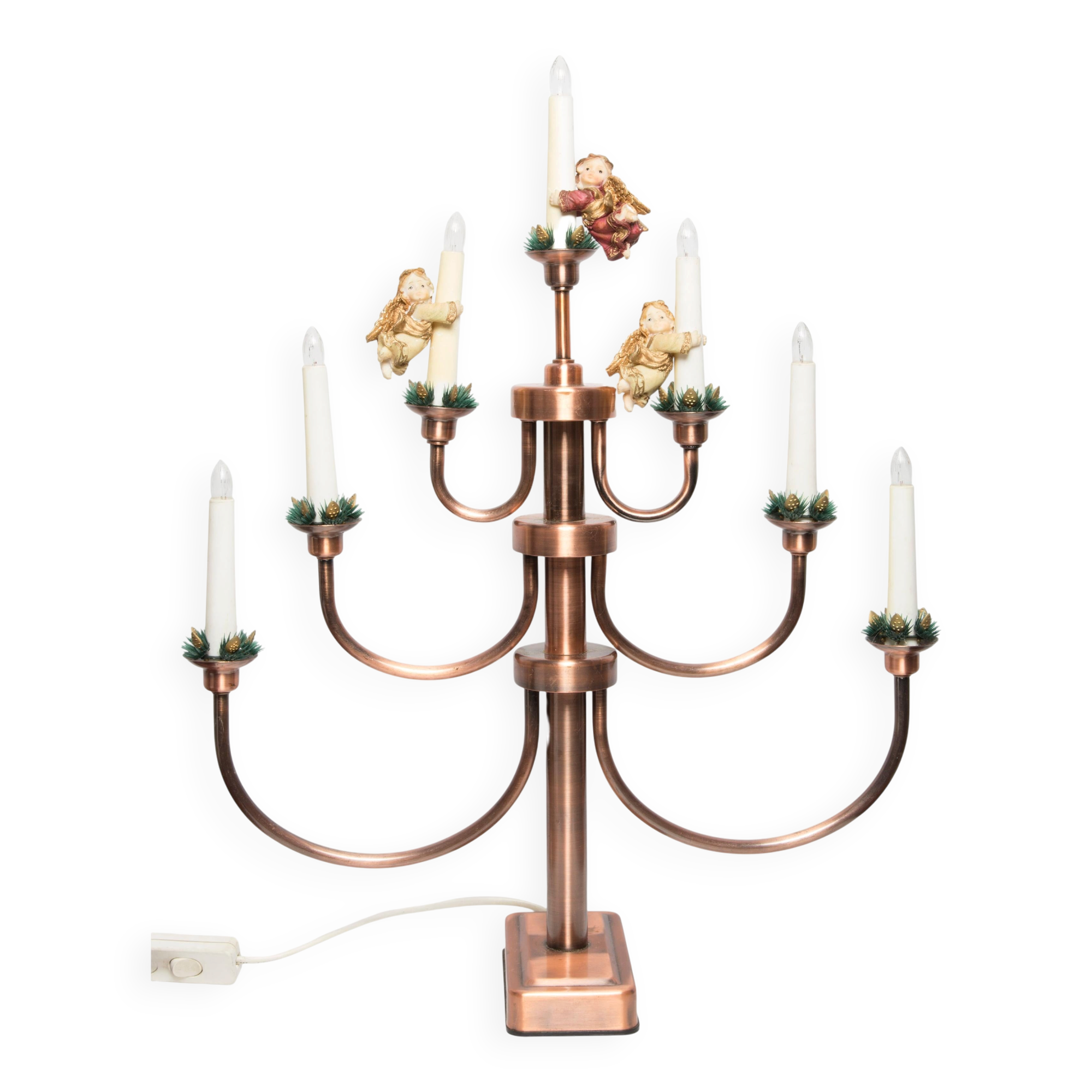 Lampe de table Mid Century White Angels