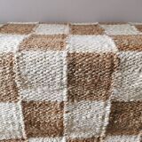 Tapis à carreaux en jute