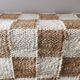 Checkered jute rug