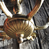 Ancien lustre 6-bras en laiton ou bronze