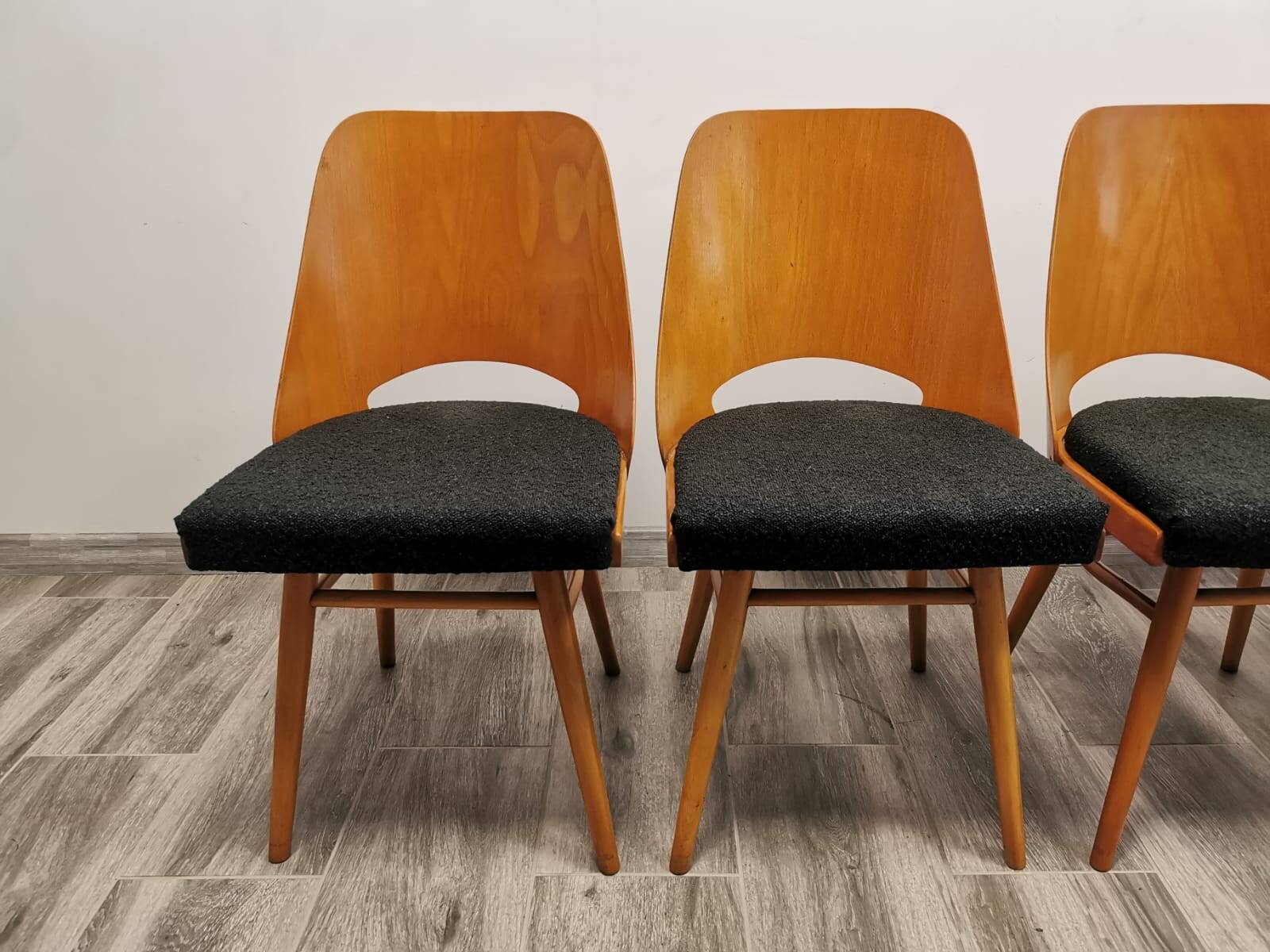 Dining chairs by radomir hoffman for ton, 1950s, set of 4