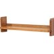 Mid-century oak brutalist wall shelf