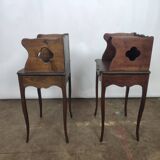 Pair of bedside in old oak