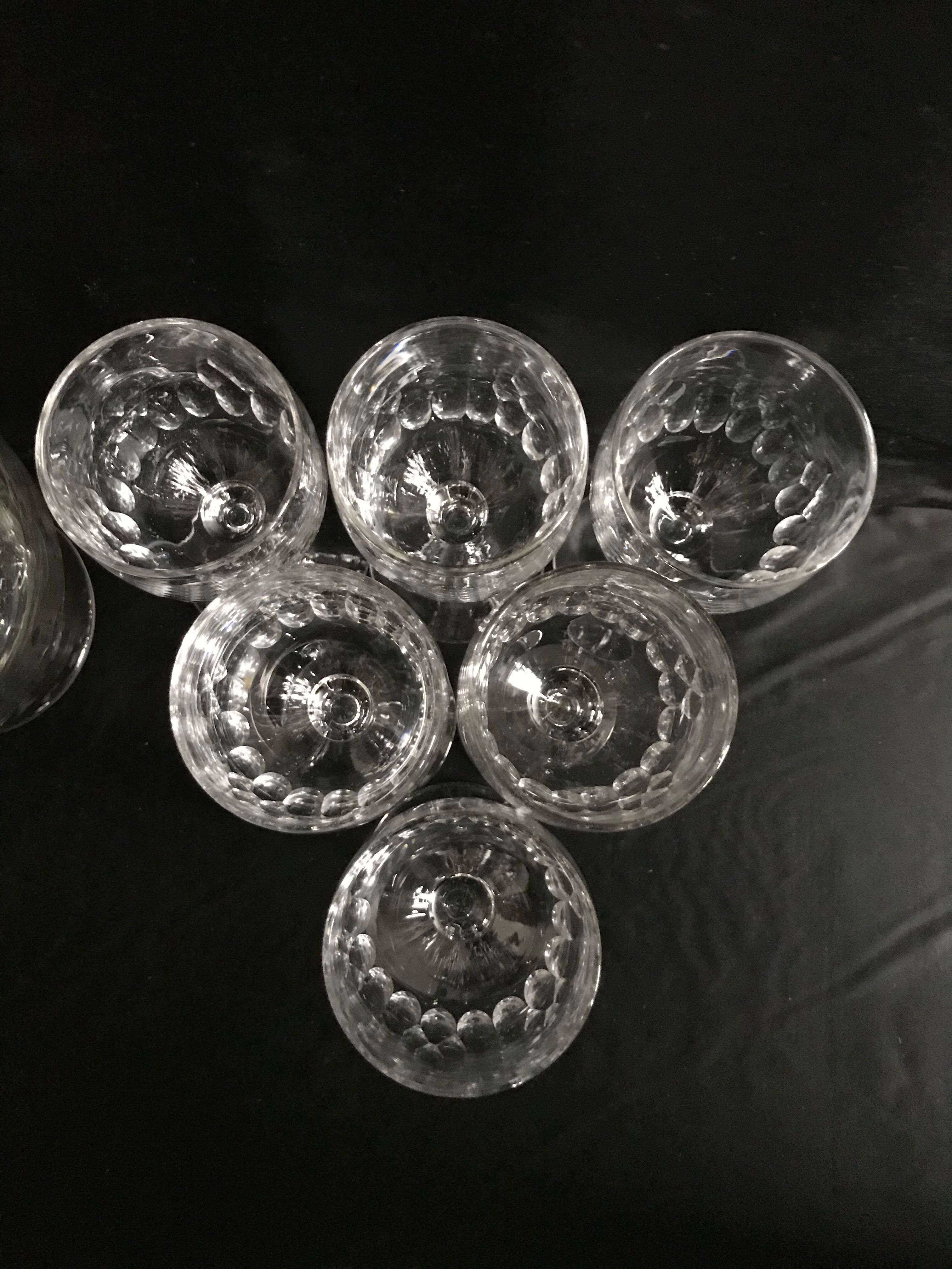 Set of 6 glasses and 1 carafe in style