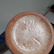 Strehla vase from the 1960s/70s (ex-East Germany). Relief decoration with a lava-like pattern.