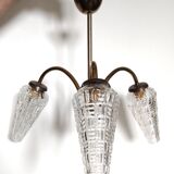 Tripod chandelier 50s tulip glasses