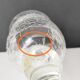 Two cracked glass lanterns 30.5 cm