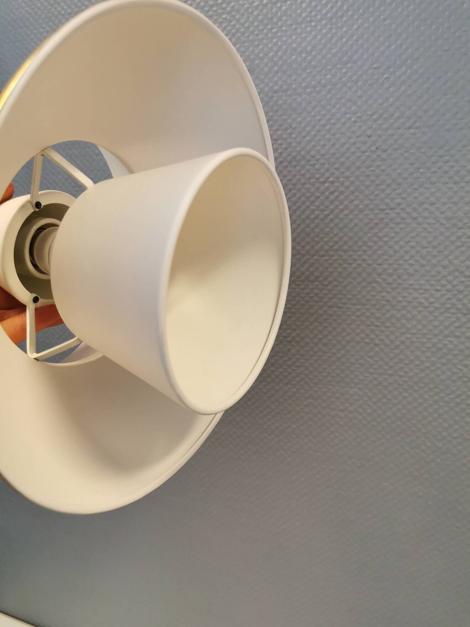 Navy hanging lamp, by Utzon for Louis Poulsen Denmark 1960s.