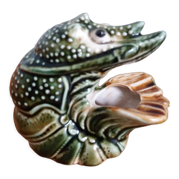 Cendrier zoomorphe crevette ou écrevisse en céramique