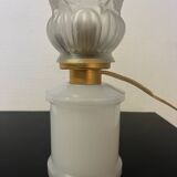 Opaline and glass table lamp
