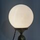 Vintage brass and opaline table lamp