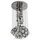 Lustre Disco Mid-Century by Gino Vistosi in chrome and Murano glass