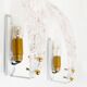 Pair of 80s Murano glass 'Foglio' wall lamps