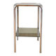 Chrome and smoked glass tubular console / side table, double tiers, 1970.